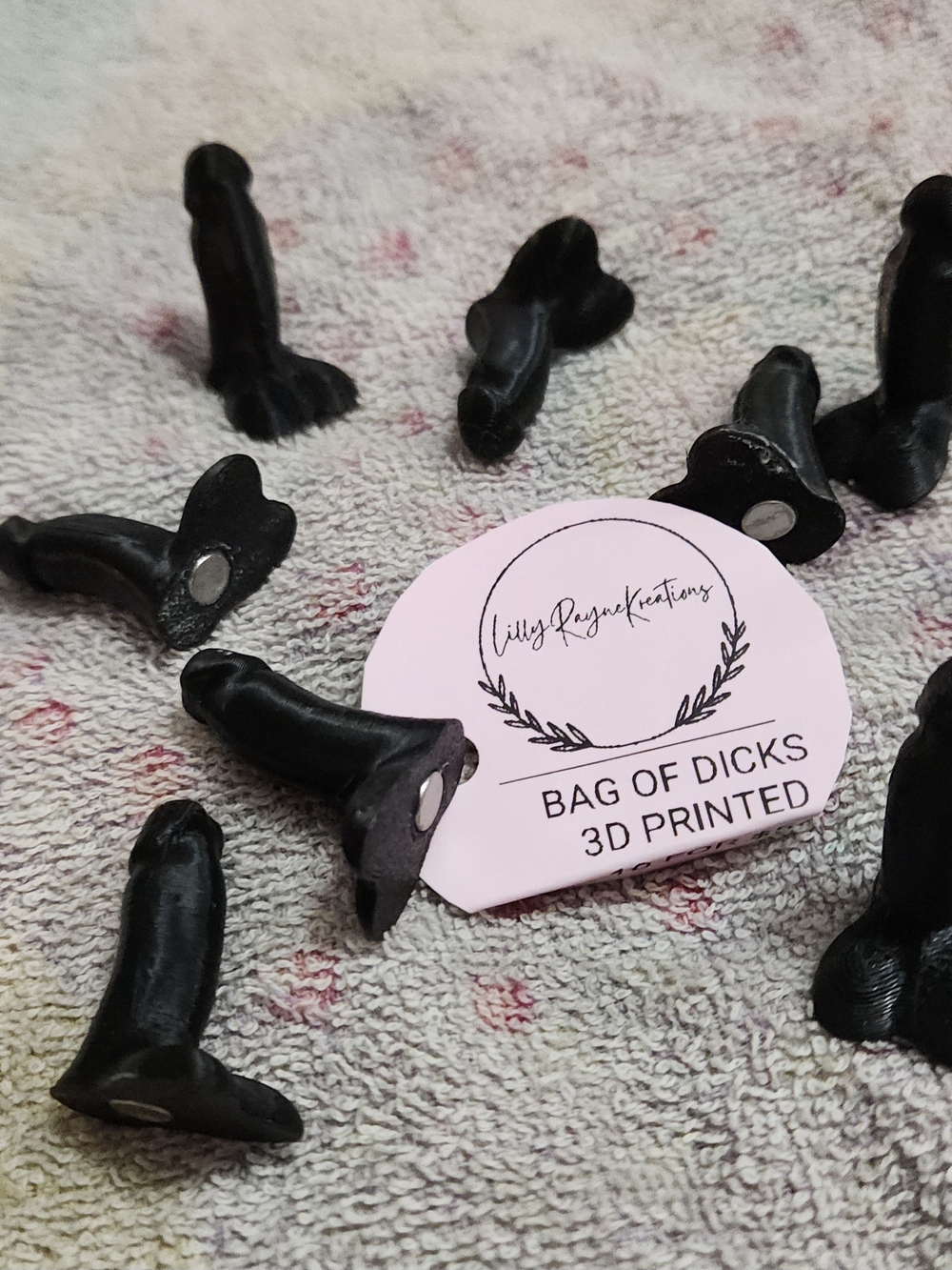 3D Printed Novelty Magnets - Black